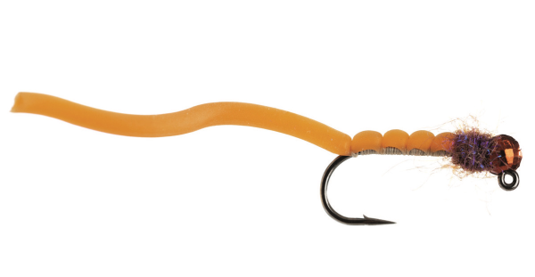 Squirmy Wormie Jig Fly Tan Squirmy Wormie Jig Fly Tan